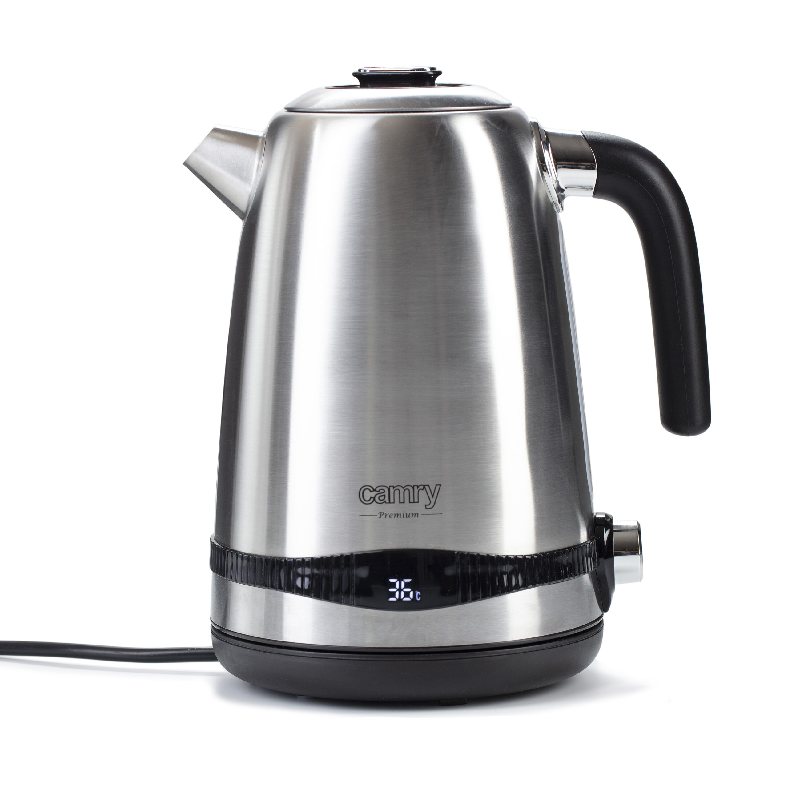 Camry CR 1291 Stainless Steel 1,7L kettle with LCD display & temp. regulation