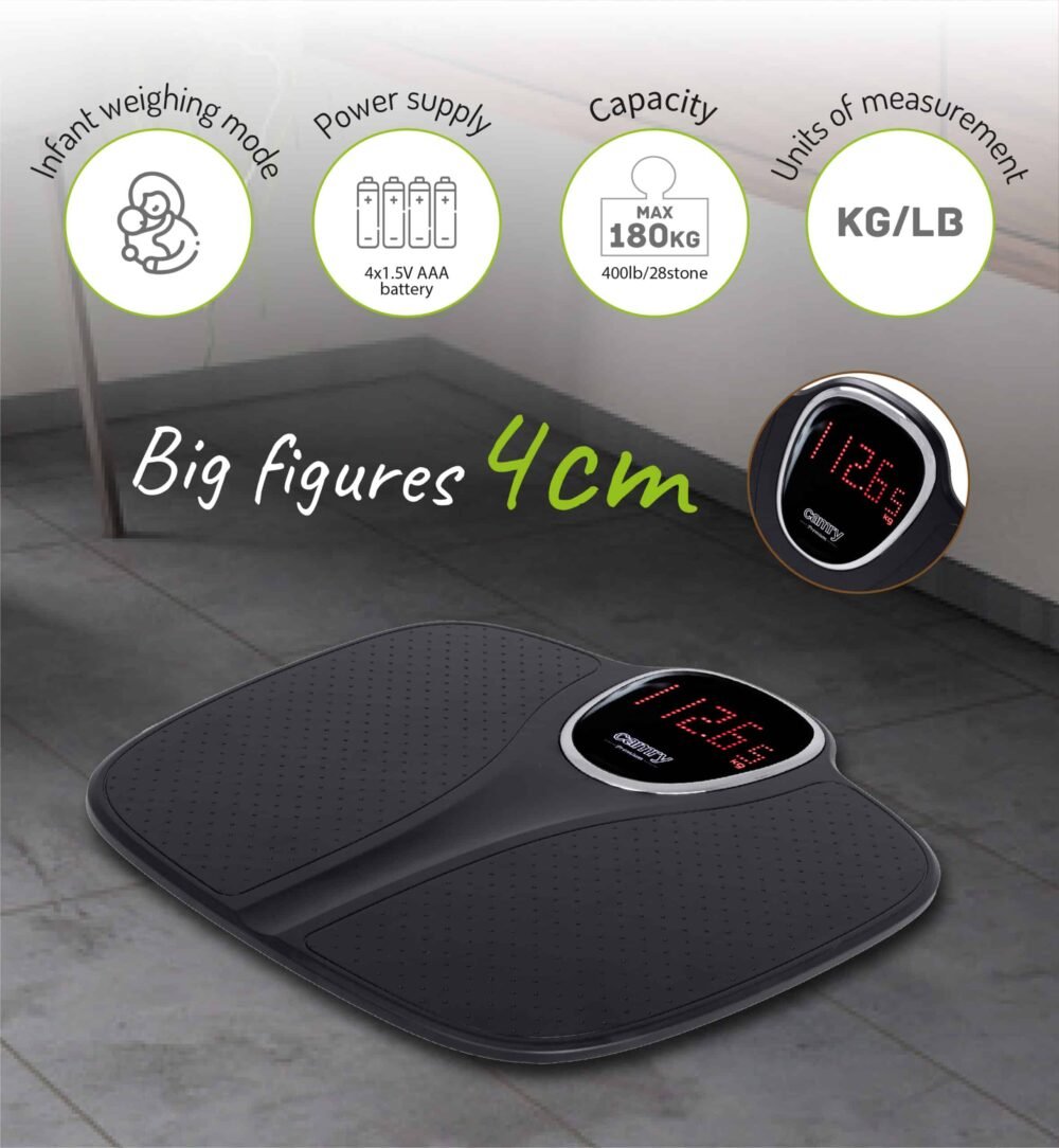 Camry CR 8171b Bathroom scale baby weighing mode 180kg - Image 2