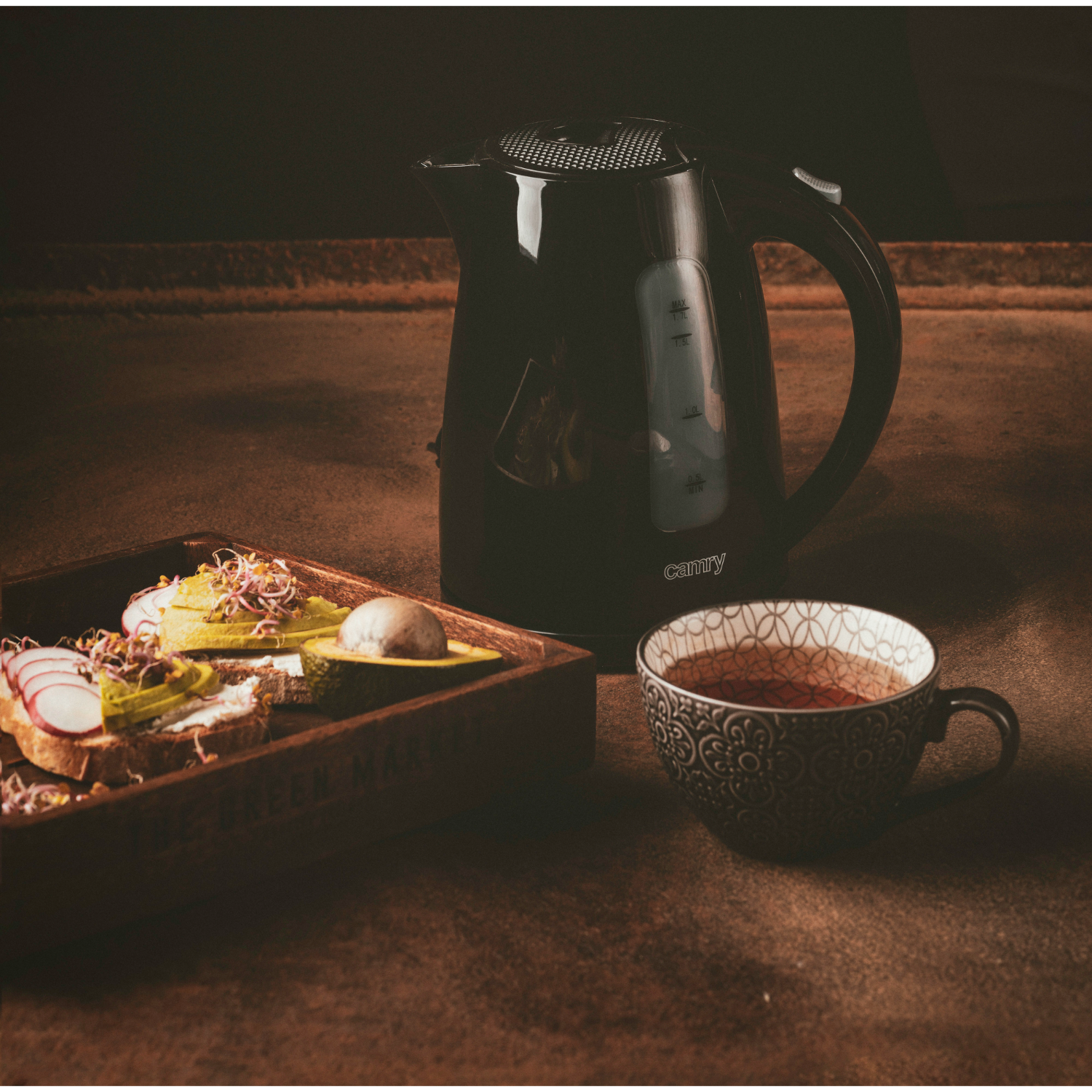 Camry Plastic Kettle 1,7 L-CR 1255 black - Image 7