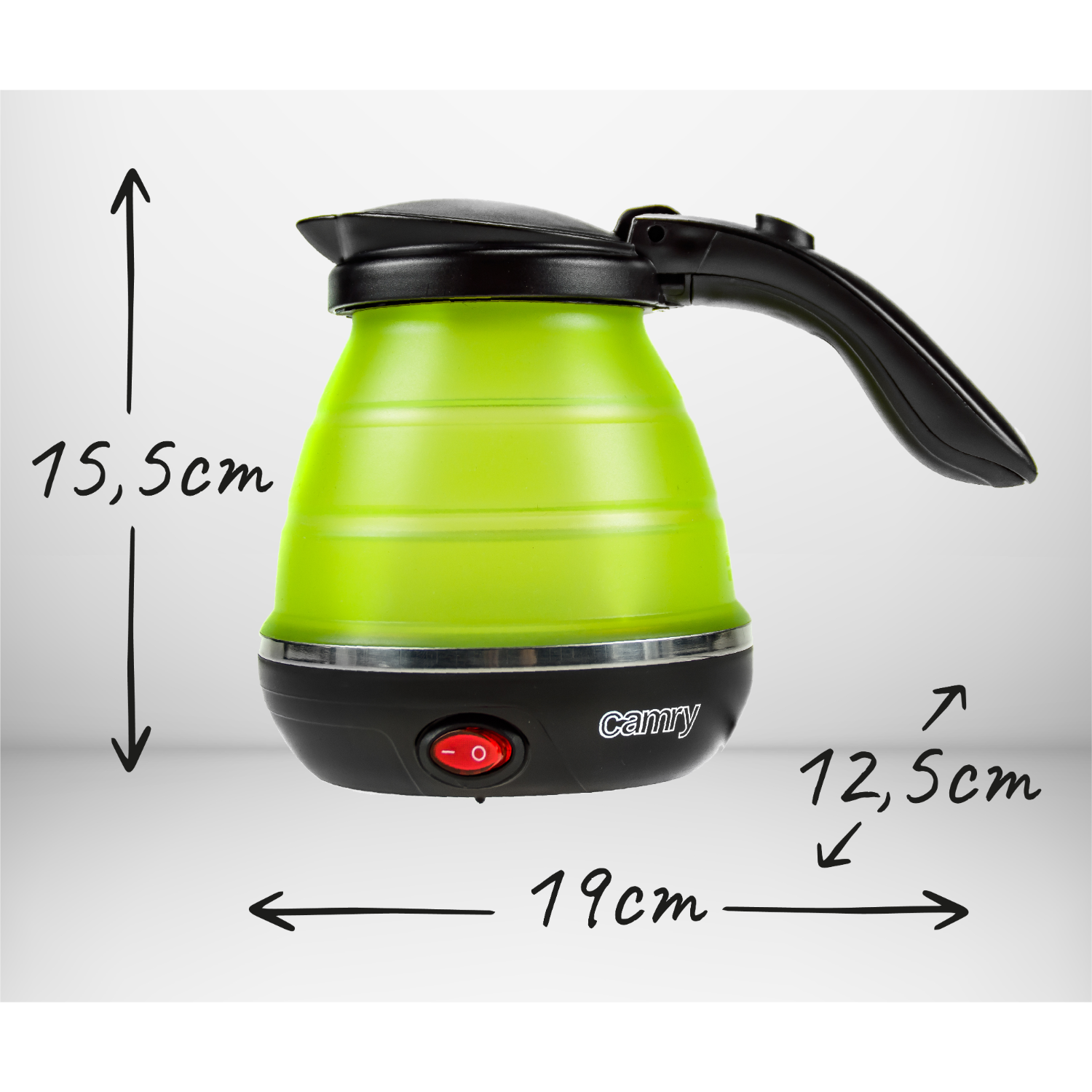 Camry Plastic Kettle 0,5 L silicon travel-CR 1265 - Image 2