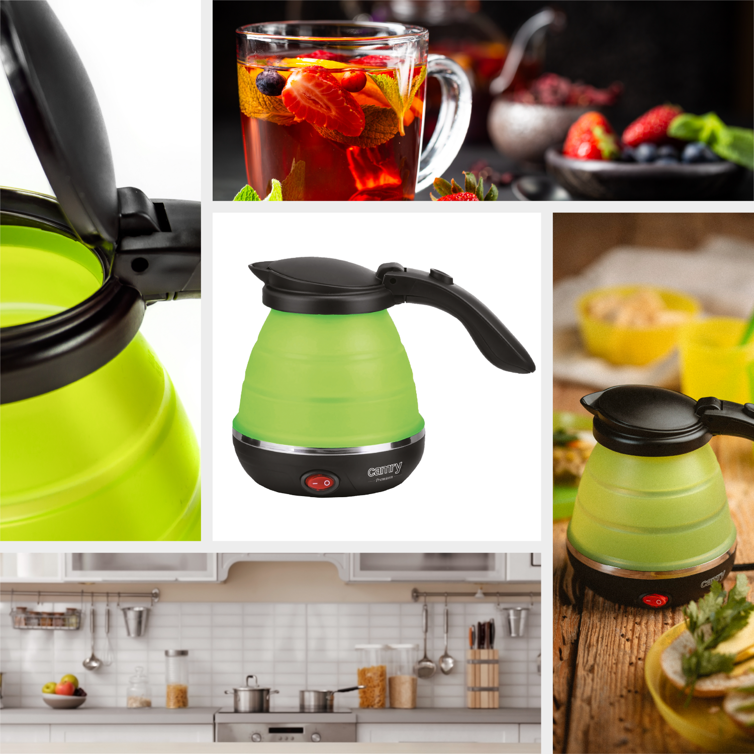 Camry Plastic Kettle 0,5 L silicon travel-CR 1265 - Image 3