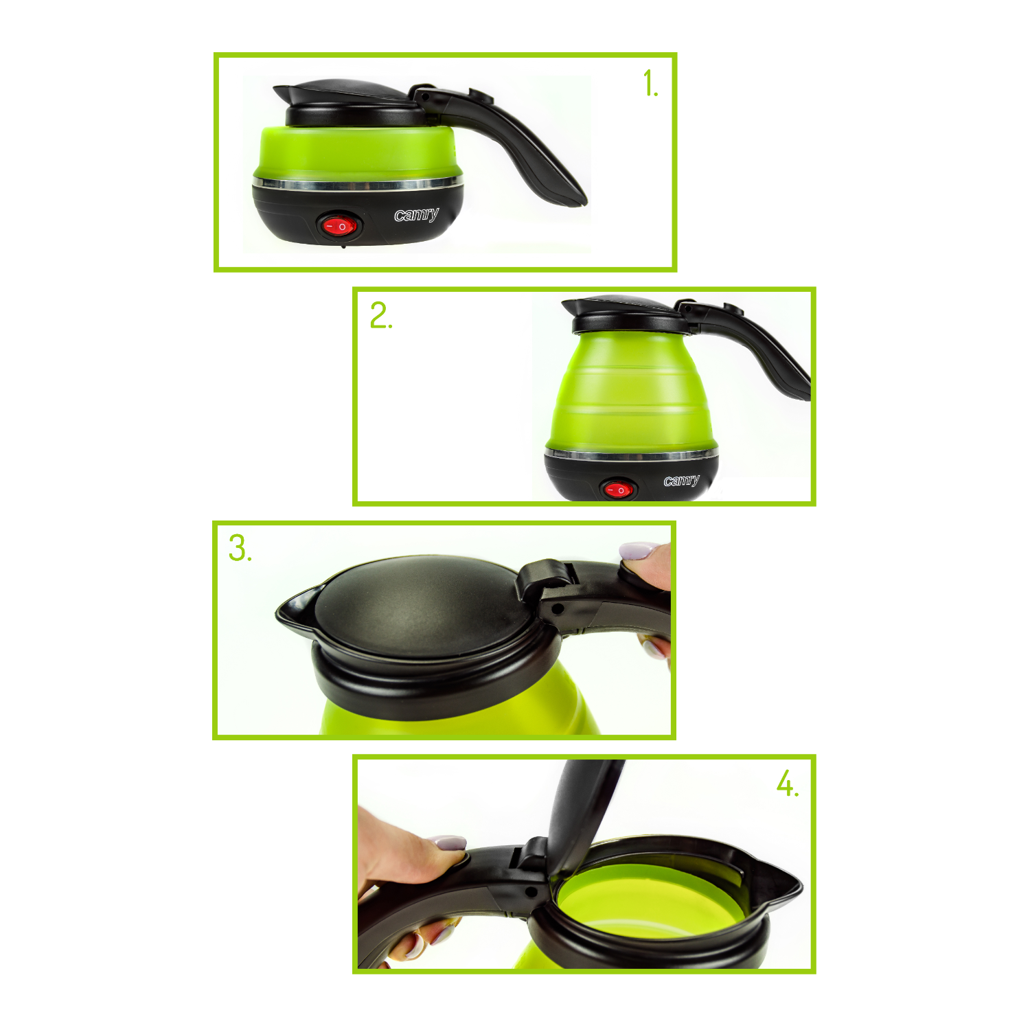 Camry Plastic Kettle 0,5 L silicon travel-CR 1265 - Image 5