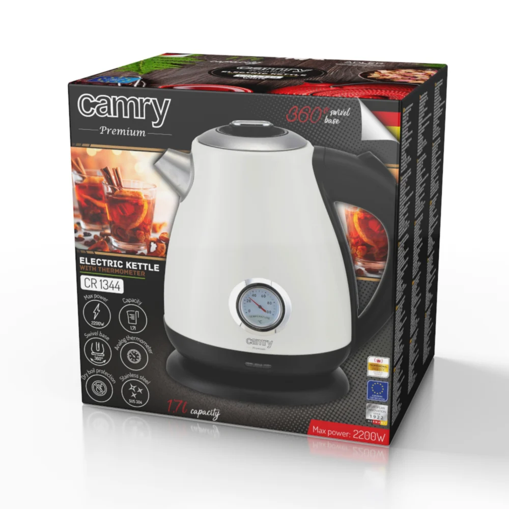 CAMRY Kettle 1,7L CR 1344 White - Image 2