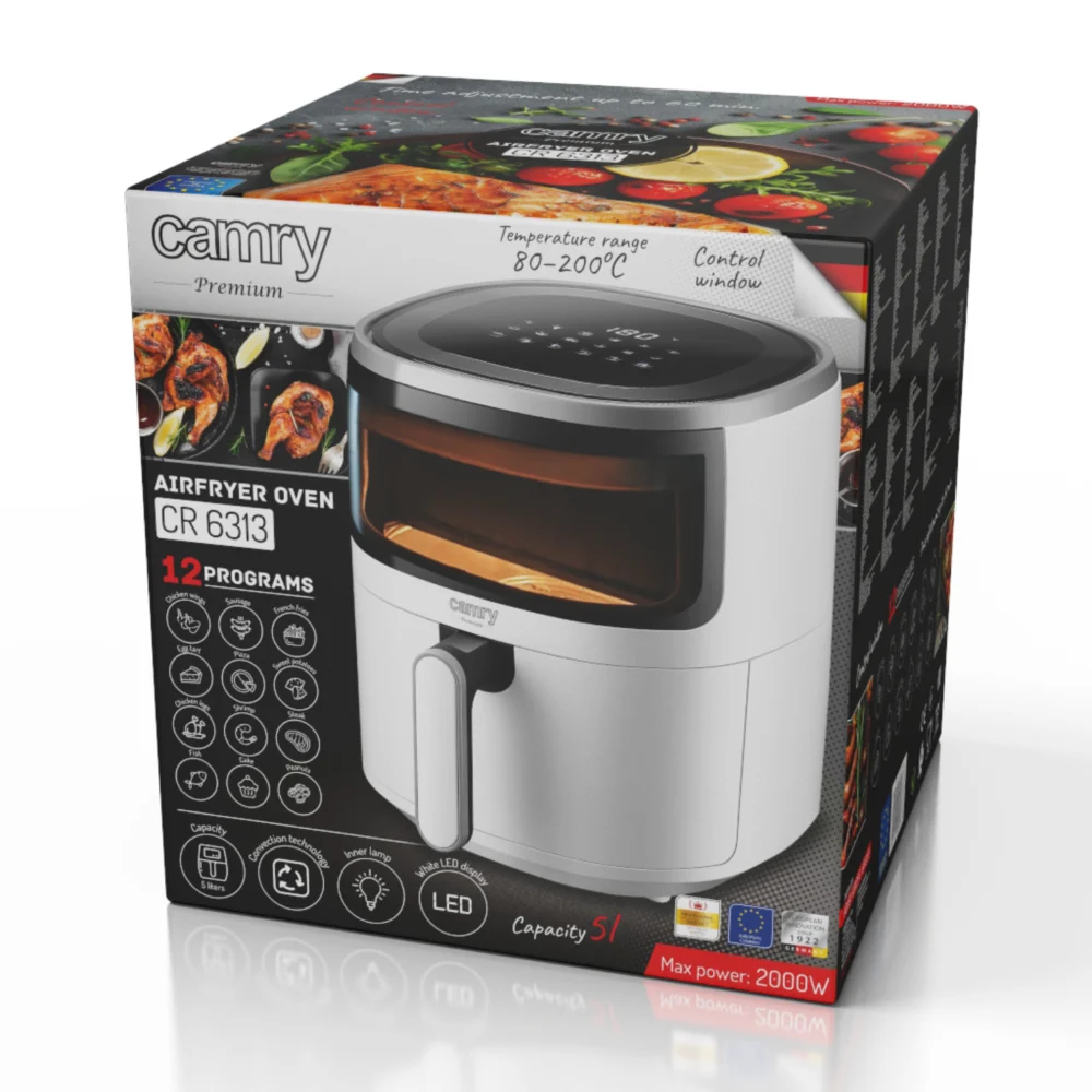 CAMRY 5 LITERS AIRFRYER OVEN- CR-6313 - Image 2