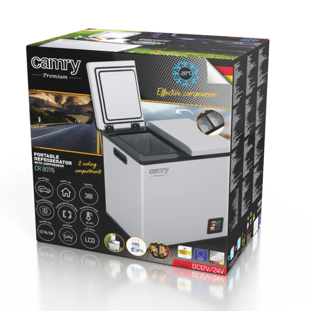 Camry Portable refrigerator 38L with compressor-CR 8076 - Image 2