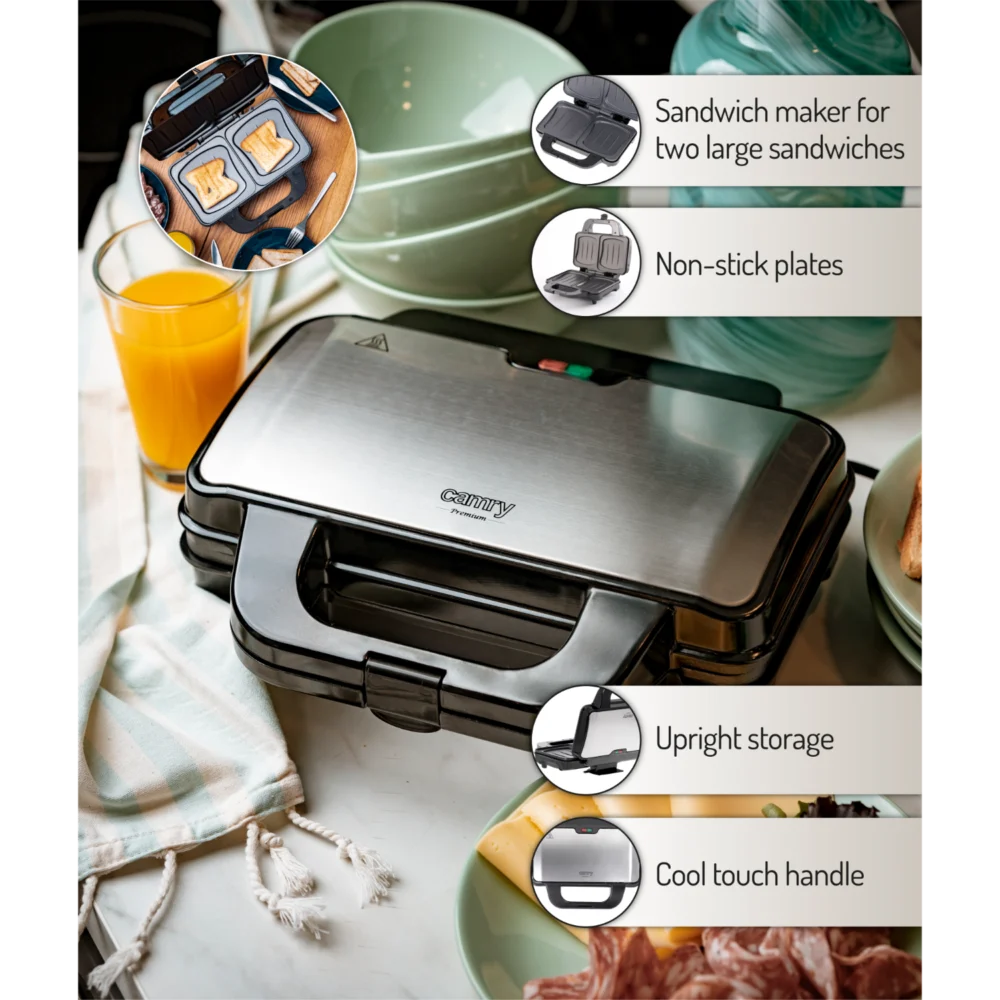 Camry Sandwich Maker XL-CR 3054 - Image 2