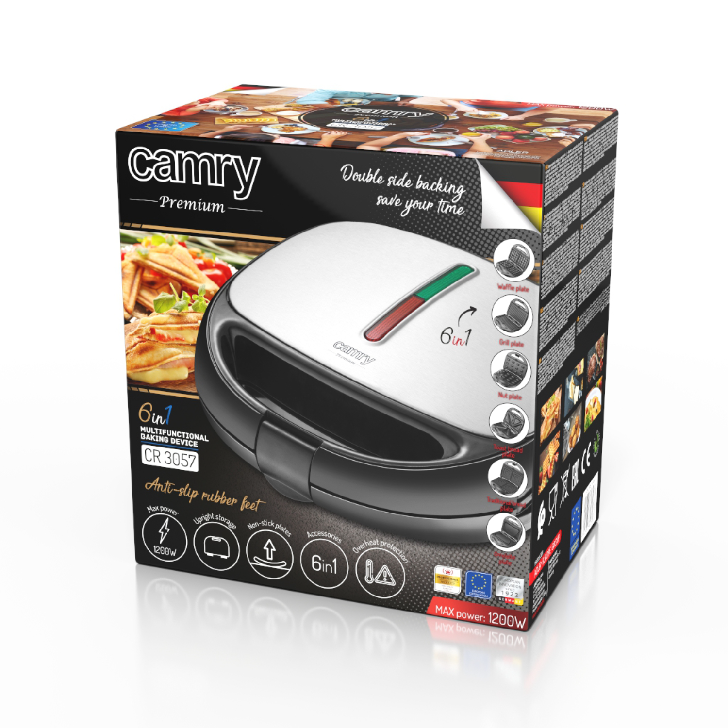 Camry Sandwich maker 6 in 1-CR 3057 - Image 2