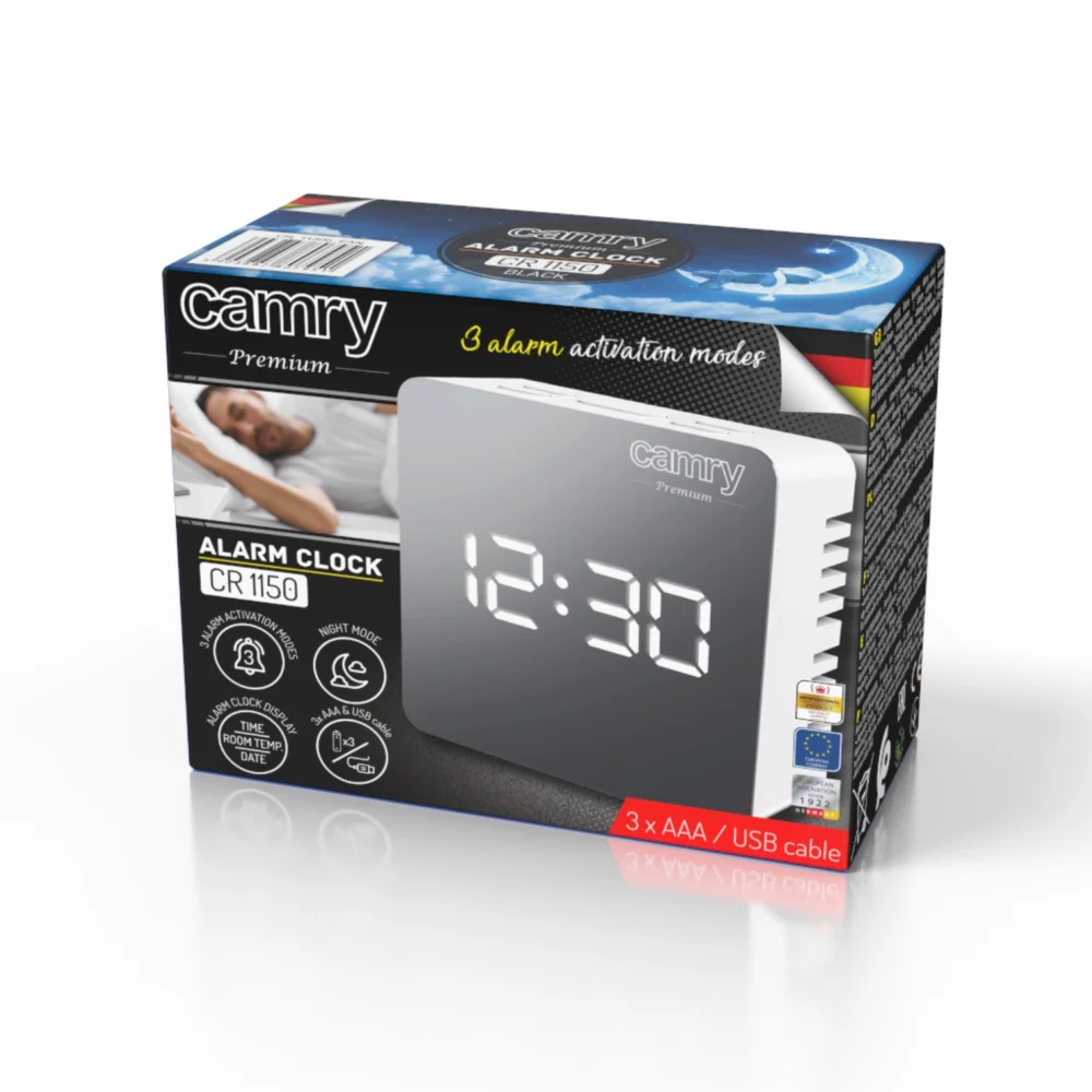 Camry White Alarmclock-CR 1150 - Image 11