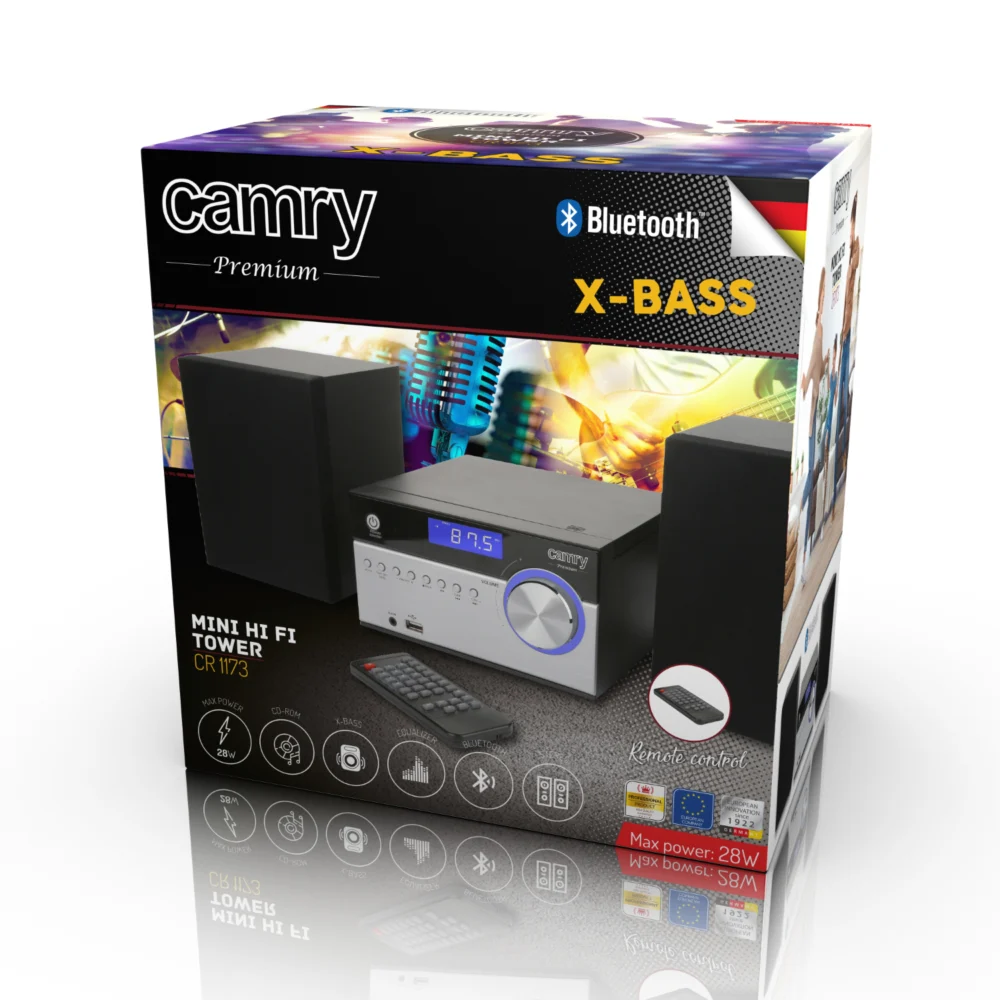 Camry Mini Hi-Fi tower with Bluetooth-CR 1173 - Image 10