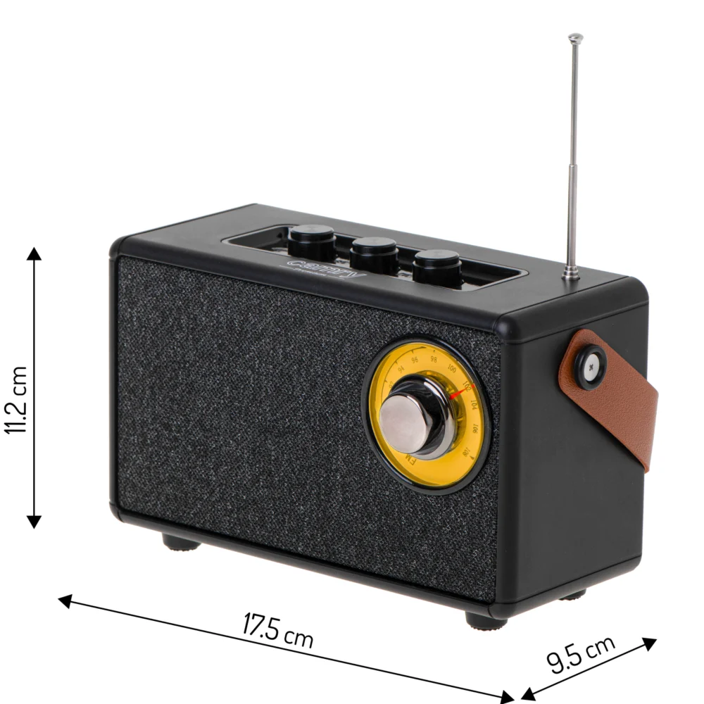 Camry Black Radio FM with Bluetooth New-CR 1902 - Image 11