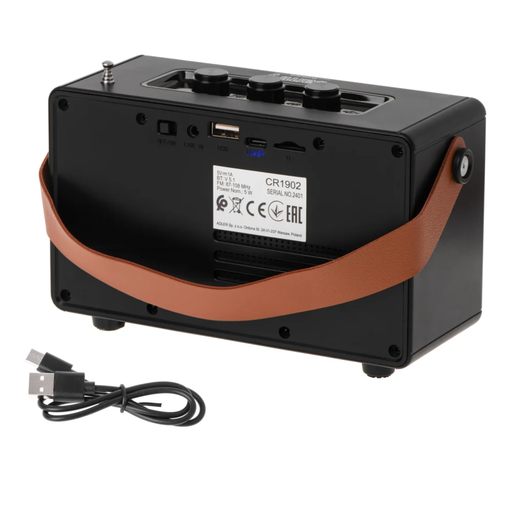 Camry Black Radio FM with Bluetooth New-CR 1902 - Image 5