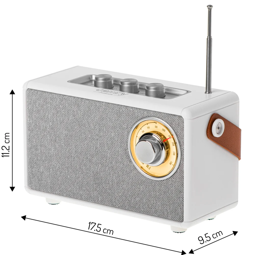 Camry White Radio FM with Bluetooth-CR 1902 - Image 10
