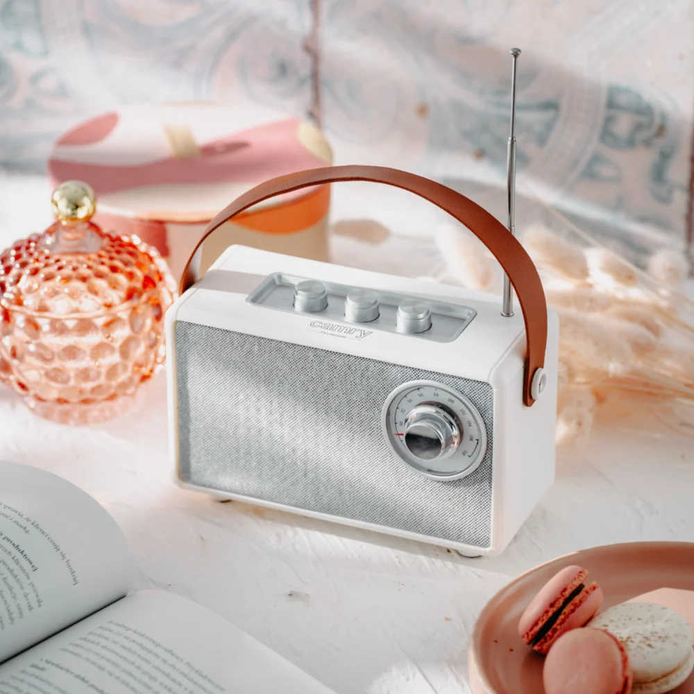 Camry White Radio FM with Bluetooth-CR 1902 - Image 9