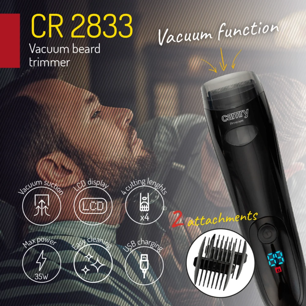 Camry Vacuum beard trimmer-CR 2833 - Image 2