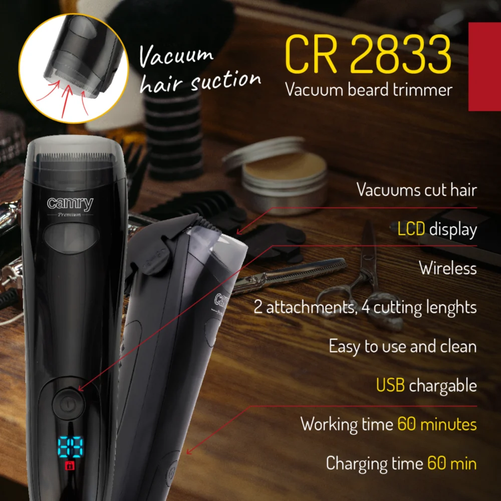 Camry Vacuum beard trimmer-CR 2833 - Image 9