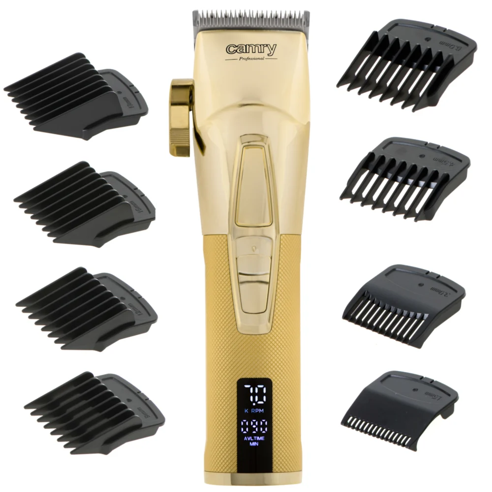Camry Gold Premium Metallic Hair Clipper with LCD- CR 2835 - Image 3