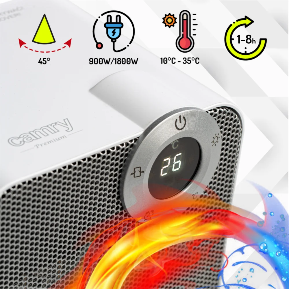 Camry Ceramic fan heater LCD + Timer-CR 7720 - Image 6