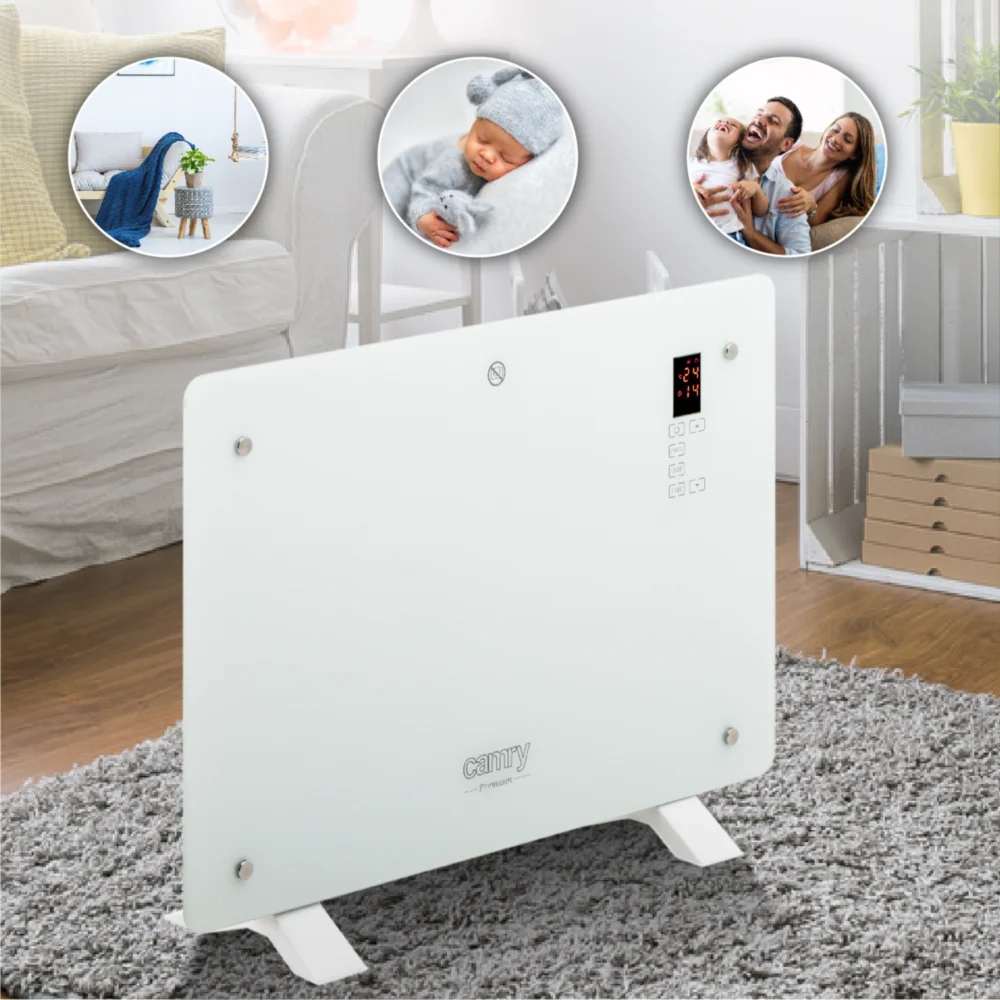 Camry Convection glass heater LCD with remote control-CR 7721 - Image 5
