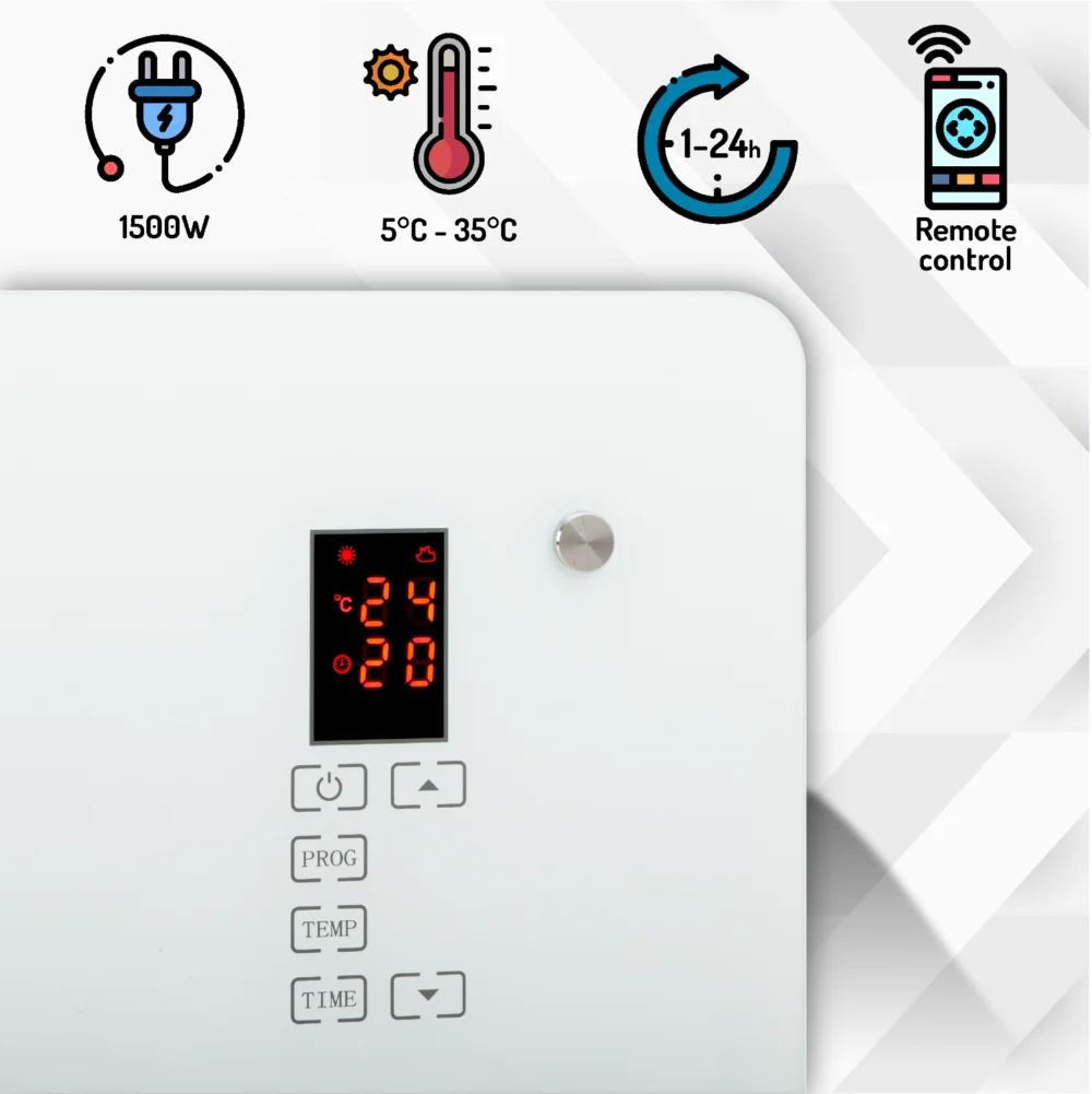 Camry Convection glass heater LCD with remote control-CR 7721 - Image 7