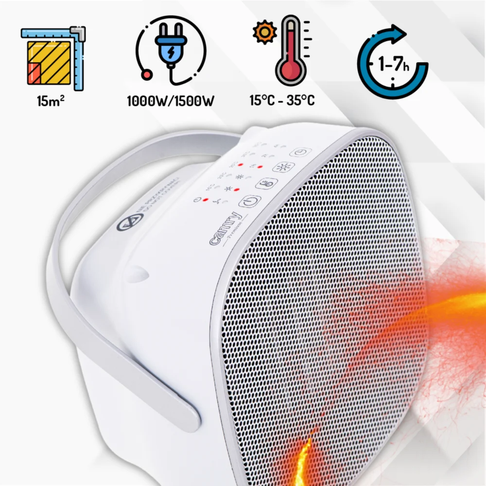 Camry Ceramic heater with LED- CR 7732 - Image 4