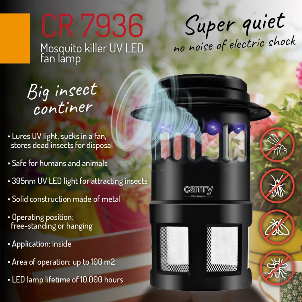 Camry Mosquito killer UV LED fan lamp-CR 7936 - Image 2