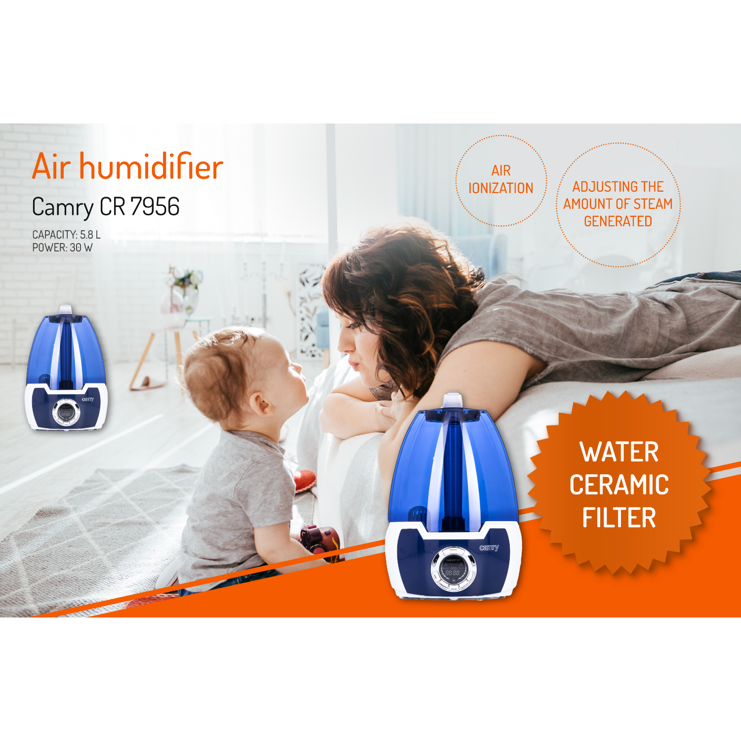 Camry Air Humidifier-CR 7956 - Image 3
