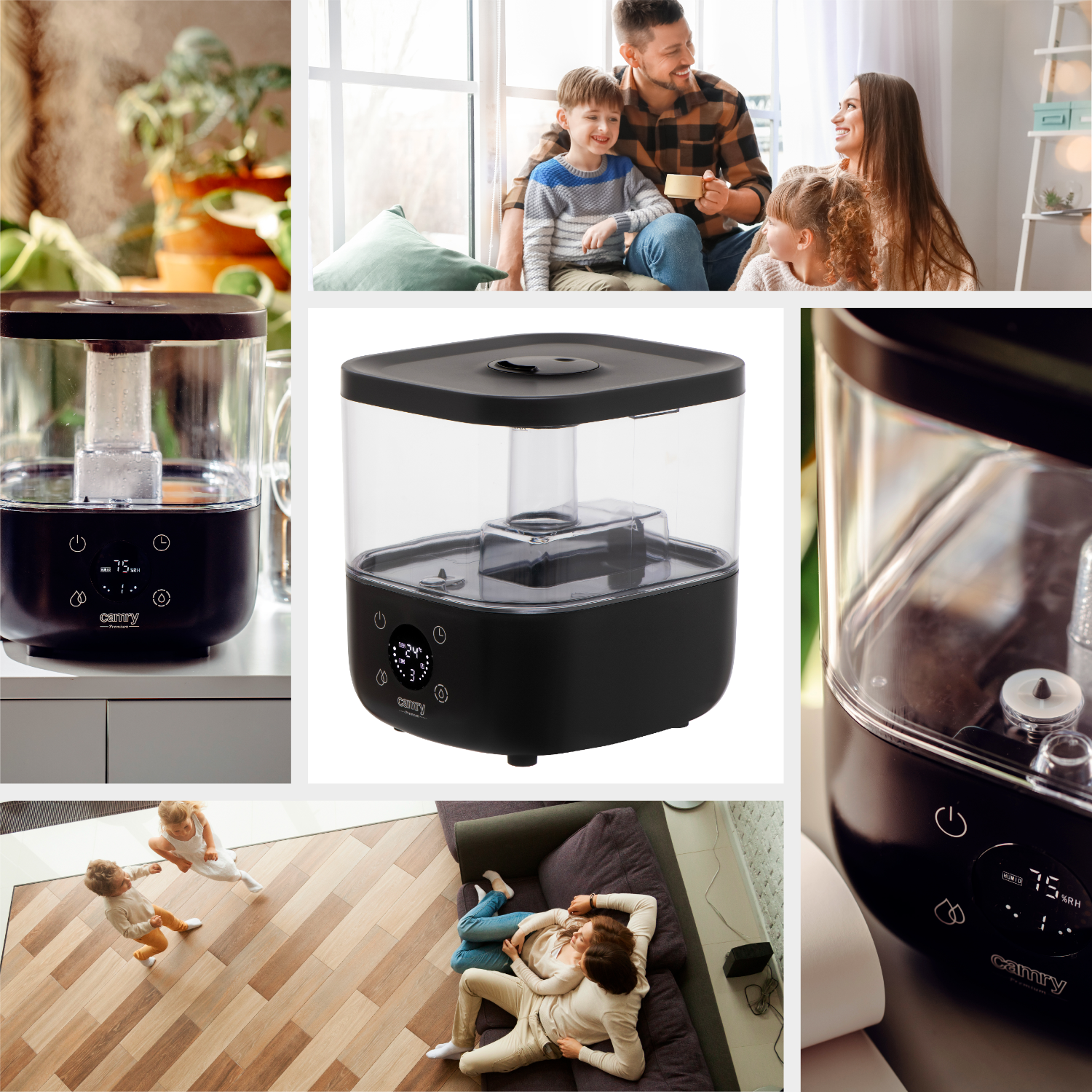 Camry Black Ultrasonic Humidifier- CR 7973 - Image 4