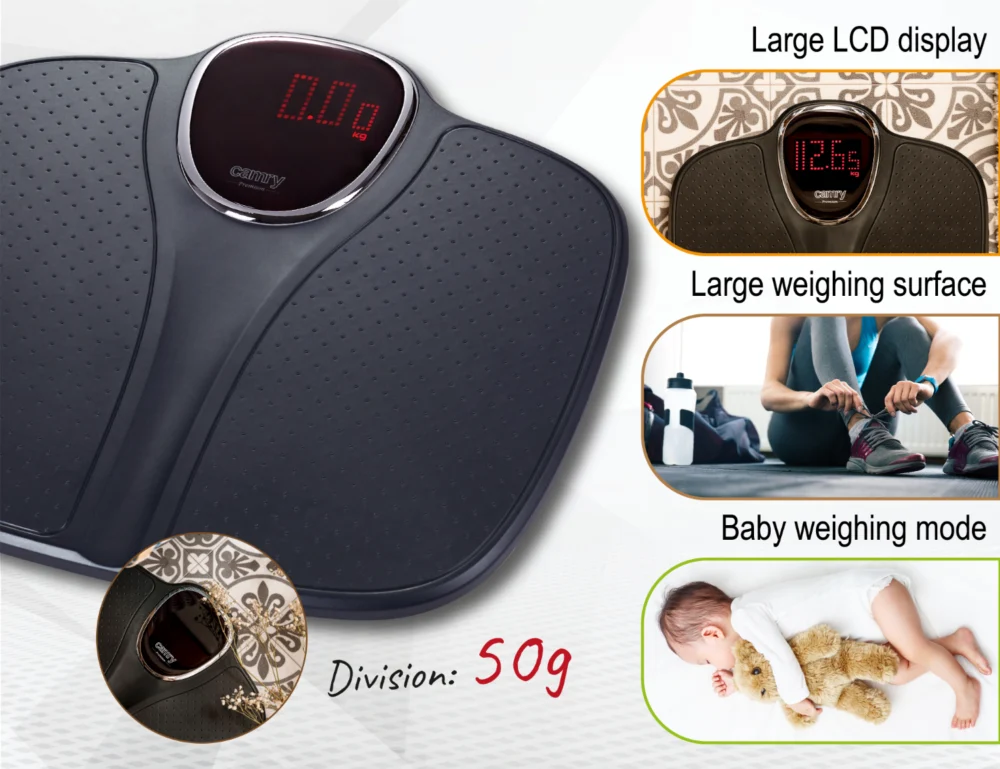 Camry CR 8171b Bathroom scale baby weighing mode 180kg - Image 7